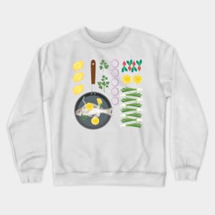 Fish Flat Lay Crewneck Sweatshirt